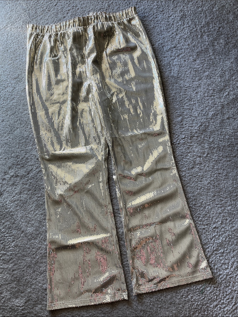 Serra Metallic Gold Sequin Pants